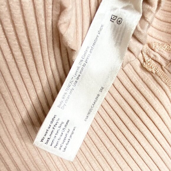 Eileen Fisher Ribbed Knit Top XL Dusty Mauve Pink Short Sleeve Sweater - Picture 6 of 8